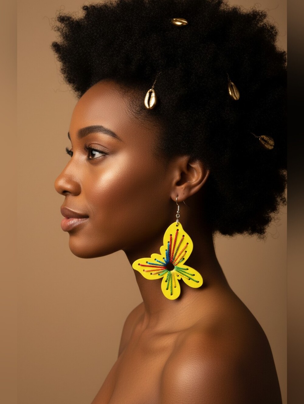 Vibrant Yellow Butterfly Earrings